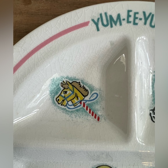 1960s YUM-EE-YUM Imports Inc Japan Children's Divided Plate - Picture 2 of 6